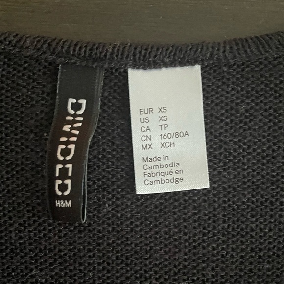 H&M Black Open Knit Wrap Cardigan - Picture 2 of 3